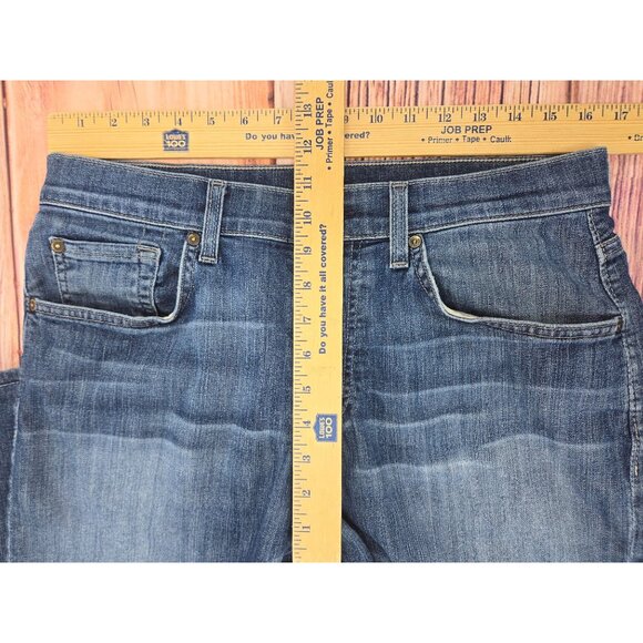 7 For All Mankind Mens Relaxed Fit Blue Denim Jeans 32x29 - Picture 8 of 9